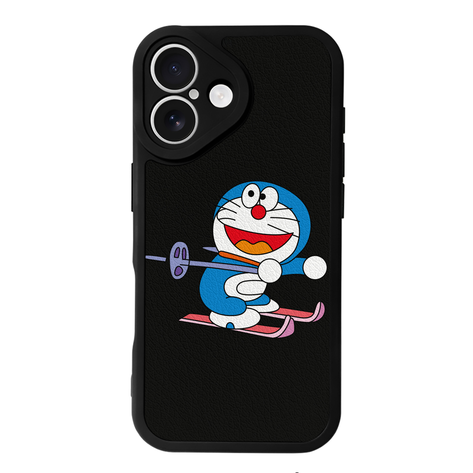 （画像用） ドラえもん Doraemon 【iPhone 16シリーズ対応】シリコンスマホケース（レザー調） 材質：シリコン